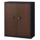 スチール書庫(TSNS3 08N 両開き戸 木目柄WN) 2枚目画像