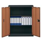 スチール書庫(TSNS3 08N 両開き戸 木目柄WN) 8枚目画像