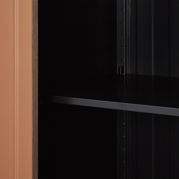 スチール書庫(TSNS3 08N 両開き戸 木目柄WN) 9枚目画像