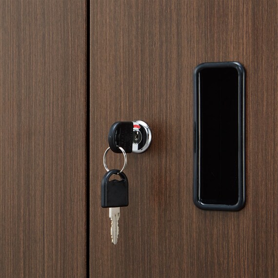 スチール書庫(TSNS3 08N 両開き戸 木目柄WN) 10枚目画像