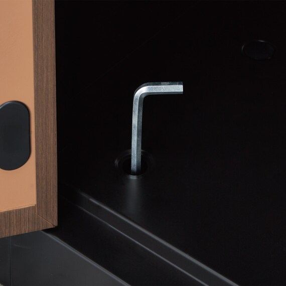 スチール書庫(TSNS3 08N 両開き戸 木目柄WN) 11枚目画像