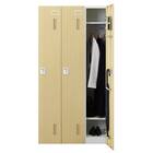 3人用スチールロッカー(TSYG-03 ORM アウトセットタイプ 木目柄OAK) 7枚目画像