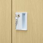 3人用スチールロッカー(TSYG-03 ORM アウトセットタイプ 木目柄OAK) 11枚目画像