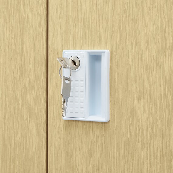 3人用スチールロッカー(TSYG-03 ORM アウトセットタイプ 木目柄OAK) 11枚目画像