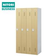 4人用スチールロッカー(TSYG-04 ORM アウトセットタイプ 木目柄)