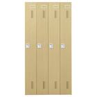 4人用スチールロッカー(TSYG-04 ORM アウトセットタイプ 木目柄OAK) 3枚目画像