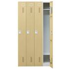 4人用スチールロッカー(TSYG-04 ORM アウトセットタイプ 木目柄OAK) 6枚目画像