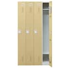 4人用スチールロッカー(TSYG-04 ORM アウトセットタイプ 木目柄OAK) 6枚目画像