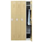 4人用スチールロッカー(TSYG-04 ORM アウトセットタイプ 木目柄OAK) 7枚目画像