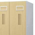 4人用スチールロッカー(TSYG-04 ORM アウトセットタイプ 木目柄OAK) 8枚目画像