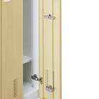 4人用スチールロッカー(TSYG-04 ORM アウトセットタイプ 木目柄OAK) 10枚目画像