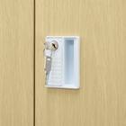 4人用スチールロッカー(TSYG-04 ORM アウトセットタイプ 木目柄OAK) 11枚目画像