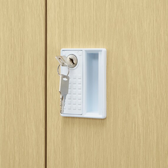 4人用スチールロッカー(TSYG-04 ORM アウトセットタイプ 木目柄OAK) 11枚目画像