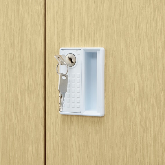 4人用スチールロッカー(TSYG-04 ORM アウトセットタイプ 木目柄OAK) 11枚目画像