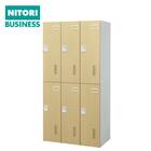 6人用スチールロッカー(TSYG-06 ORM アウトセットタイプ 木目柄OAK) 1枚目画像