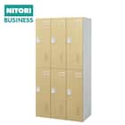 6人用スチールロッカー(TSYG-06 ORM アウトセットタイプ 木目柄OAK) 1枚目画像