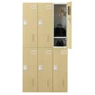 6人用スチールロッカー(TSYG-06 ORM アウトセットタイプ 木目柄OAK) 7枚目画像