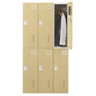 6人用スチールロッカー(TSYG-06 ORM アウトセットタイプ 木目柄OAK) 8枚目画像