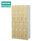 8人用スチールロッカー(TSYG-08 ORM アウトセットタイプ 木目柄OAK) 1枚目画像