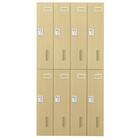 8人用スチールロッカー(TSYG-08 ORM アウトセットタイプ 木目柄OAK) 3枚目画像