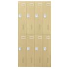 8人用スチールロッカー(TSYG-08 ORM アウトセットタイプ 木目柄OAK) 3枚目画像