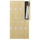 8人用スチールロッカー(TSYG-08 ORM アウトセットタイプ 木目柄OAK) 8枚目画像