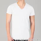 接触冷感VネックTシャツ(クールSP WH S)【Neasy】 1枚目画像