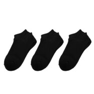 【Neasy】３Ｐ靴下スニーカー丈無地黒