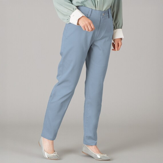 のびのび綿混パンツ(L68×W61 BL)【Neasy】 2枚目画像