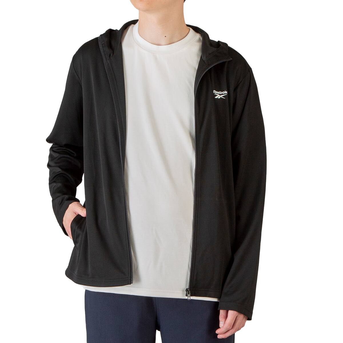 UVパーカー長袖メッシュワンポイント(RB BK L)【Neasy】 | ニトリ