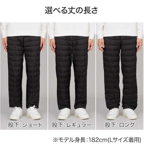 MEN 片面ダウン入りパンツ ショート(BK M) 2枚目画像