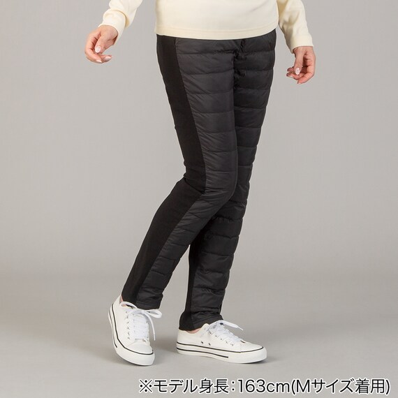 【Neasy】片面ダウンパンツ レギュラー丈(R BK M) 1枚目画像