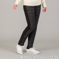 【Neasy】片面ダウンパンツ レギュラー丈(R BK M)