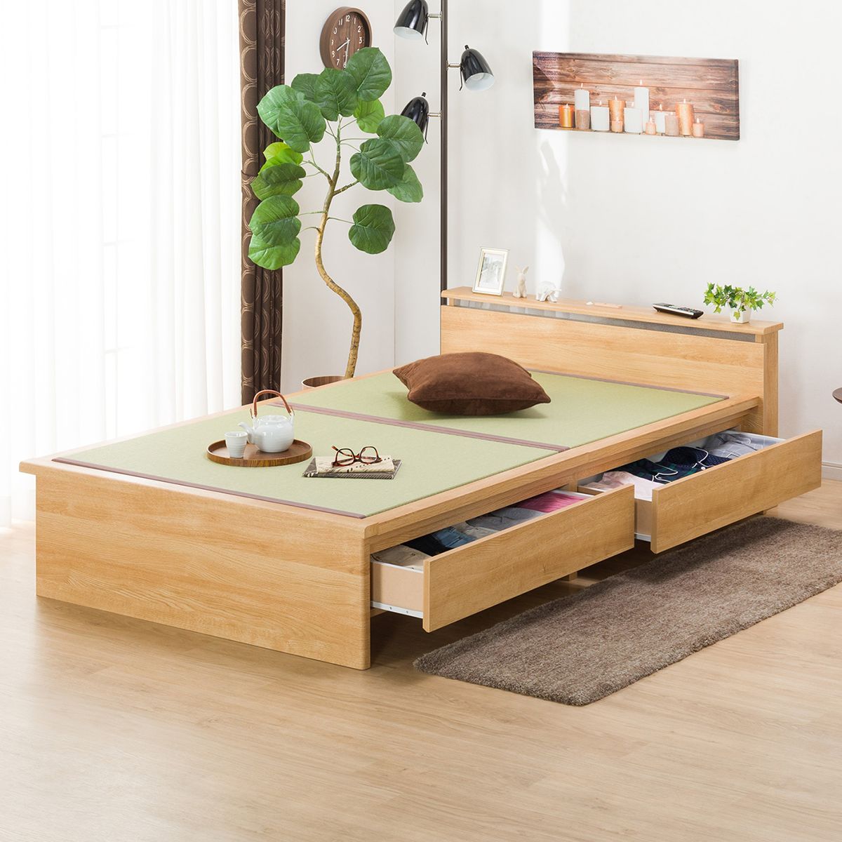 ゼミダブル200x230cm四点セット紫I 羽根布団7点セット セミダブル 全3色 【