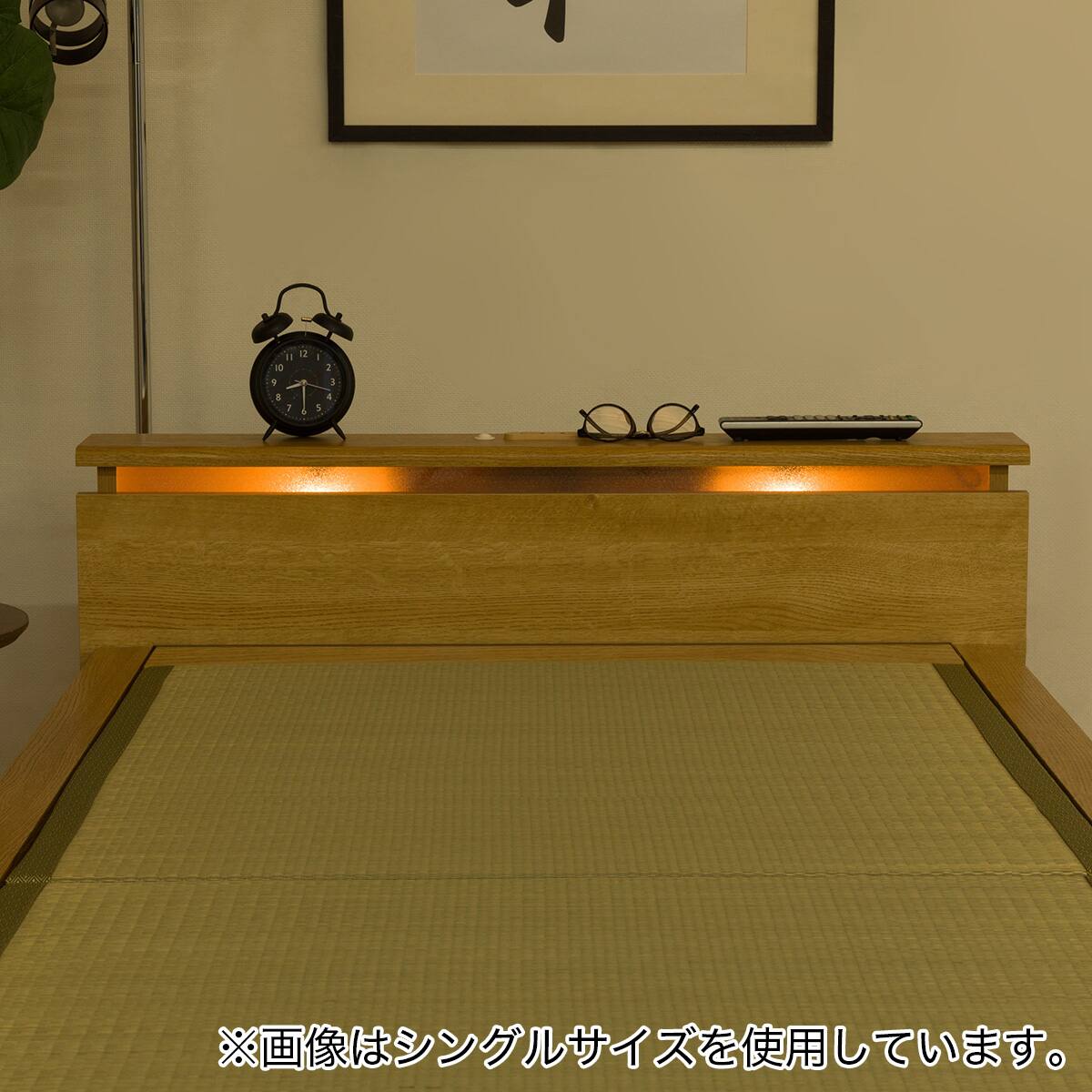 【超美品‼️】定価84,990円♪現行モデル ニトリ セミダブル畳ベッド(シデン) 収納付き畳ベッド セミダブル (シデンDH C38 棚・コンセント・ライト