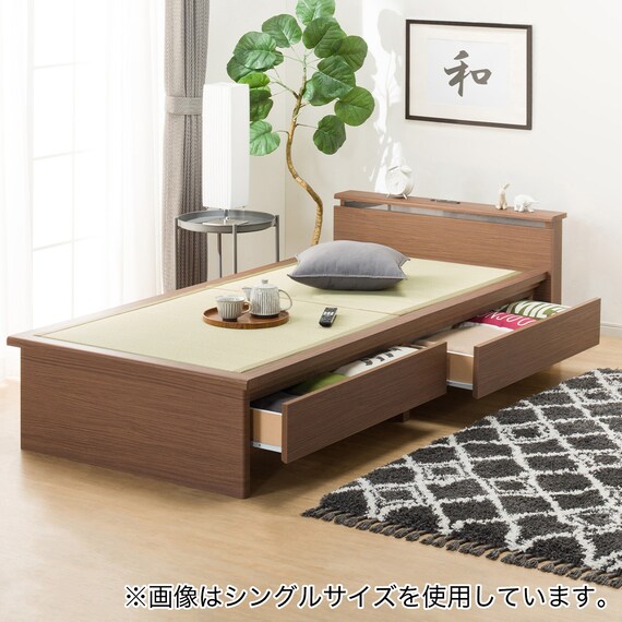 セミダブル畳ベッド(シデンDH C38 MBR) | ニトリネット【公式】 家具 