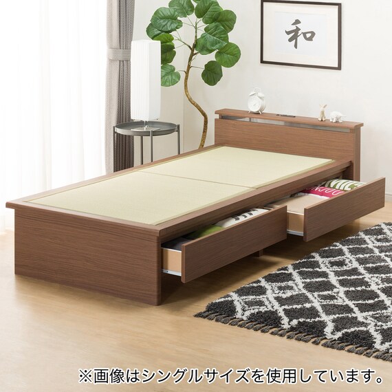 セミダブル畳ベッド(シデンDH C38 MBR) | ニトリネット【公式】 家具 