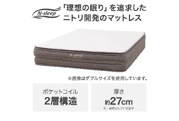 11/1発送ニトリ⭐️セミダブルマットレス(NスリープハードH2-02CR VH)