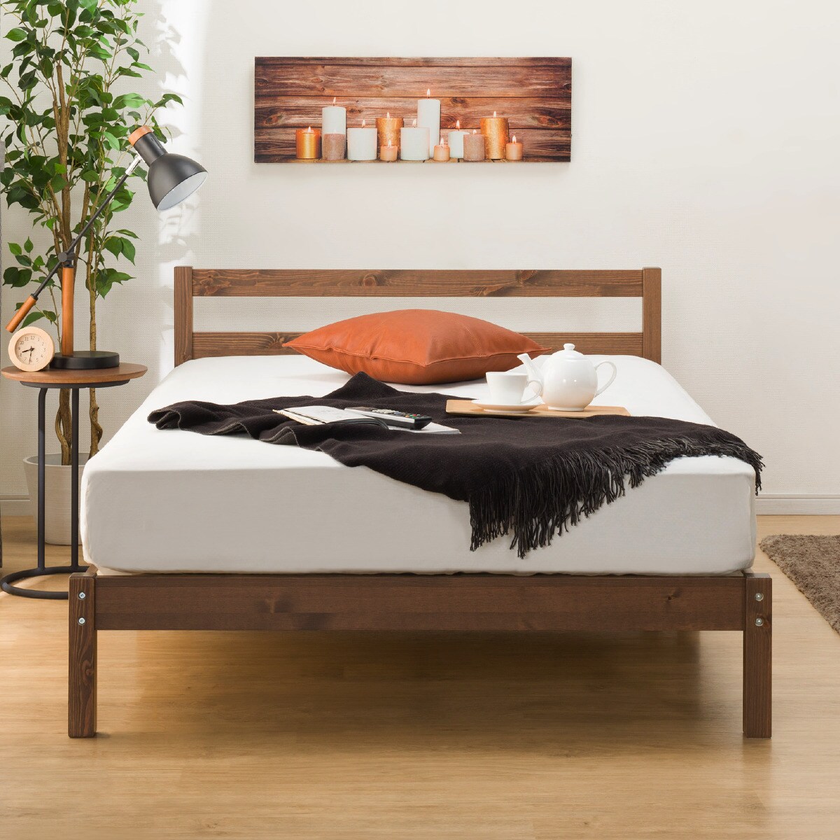 専門店の安心の1ヶ月保証付 ニトリ すのこシングルベッドフレーム