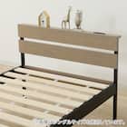 すのこセミダブルベッドフレーム(XB101 LGY/BK) 8枚目画像