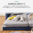 組み合わせベッド ヘッドレスベッドフレーム セミダブル (OY001 通常生地 NV) 5枚目画像