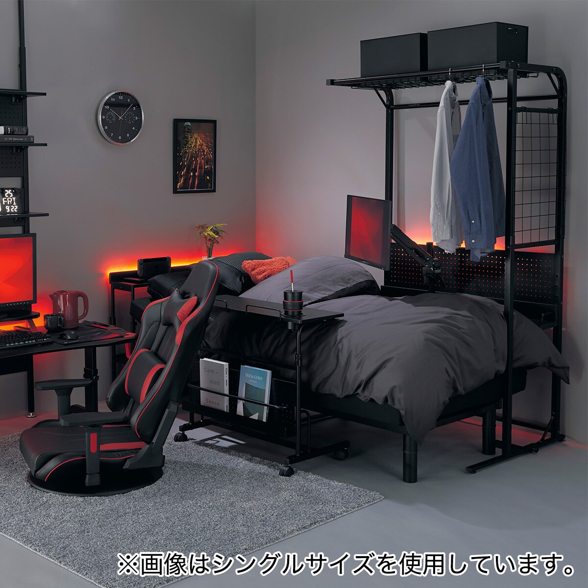 電動セミダブルベッドフレーム(HV501 BK) | ニトリネット【公式