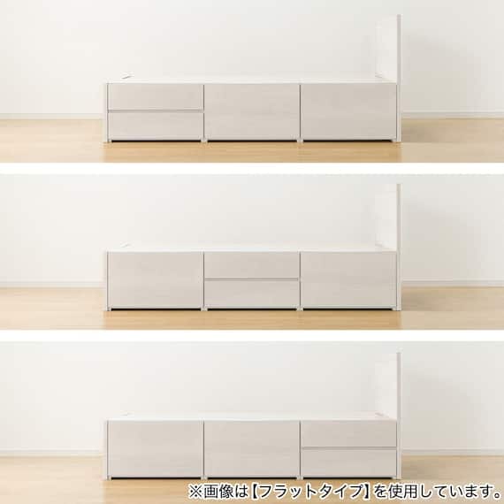【大容量収納×棚・コンセント・ライト付き】すのこチェストベッドフレーム(セミダブル N-ジオC WW 40M-S) 17枚目画像