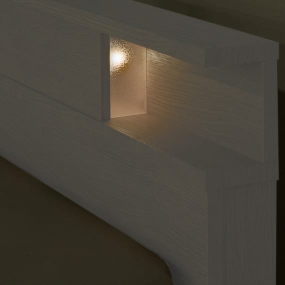 【大容量収納×棚・コンセント・ライト付き】すのこチェストベッドフレーム(セミダブル N-ジオC WW 40M-S) 21枚目画像