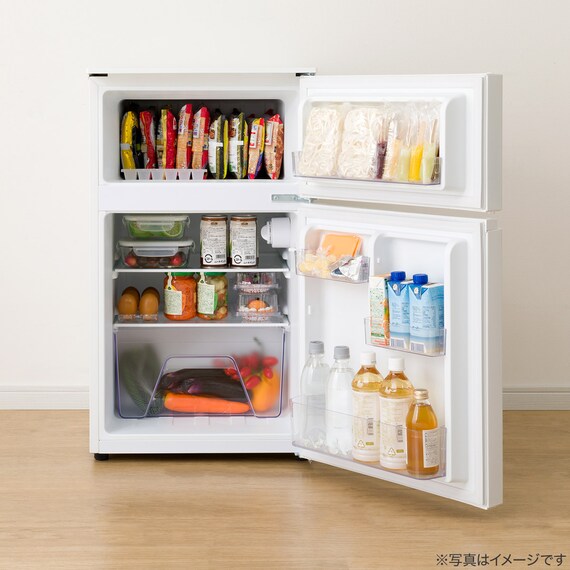 88L 直冷式 2ドア 冷凍冷蔵庫 (GZ2G04 右開き ホワイト)延長保証付き(リサイクル回収あり) 7枚目画像