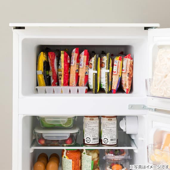 88L 直冷式 2ドア 冷凍冷蔵庫 (GZ2G04 右開き ホワイト)延長保証付き(リサイクル回収なし) 11枚目画像