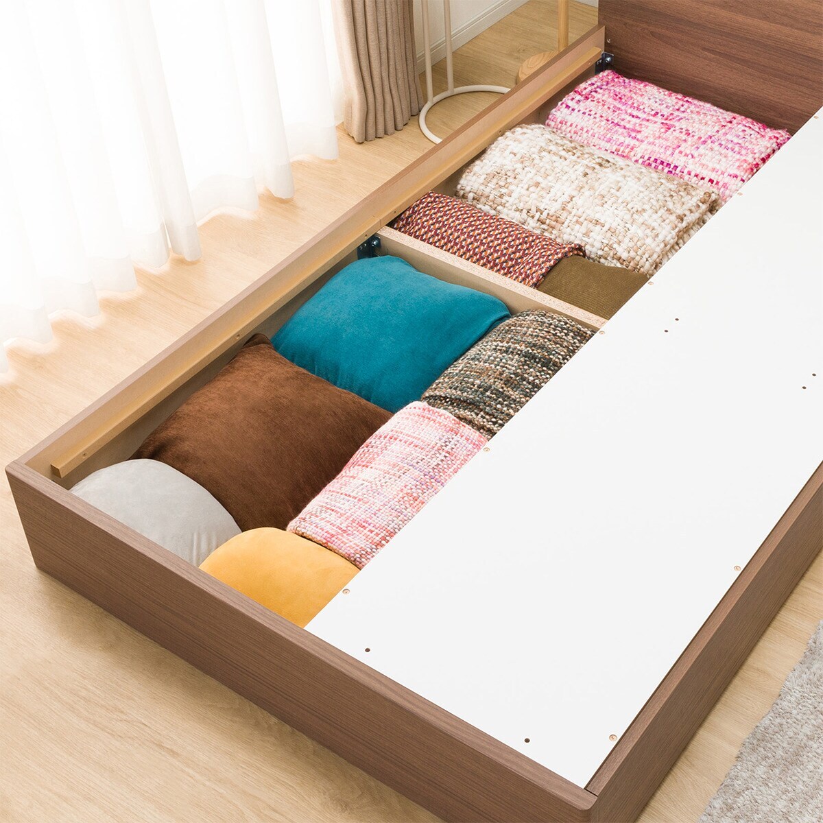 セミダブルベッドフレーム(EB-001 引出し付き MBR DR) | ニトリネット