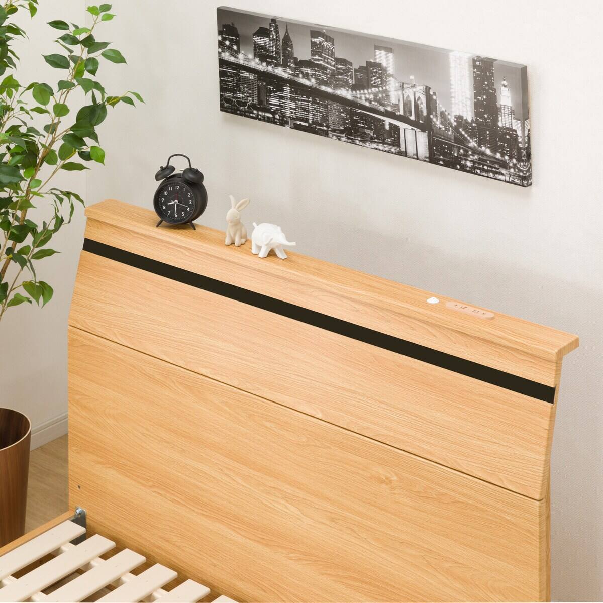 セミダブルベッドフレーム(EB-002 LBR LEG/LOW) | ニトリネット【公式