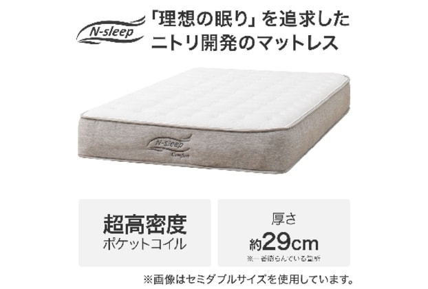ニトリ/ベッド＋マット/フォームポケットニューメモリー低反発一