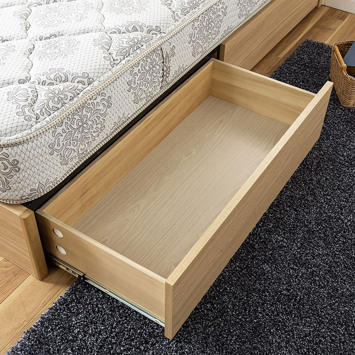 ニトリ 引出付き セミダブル ベッドフレーム セミダブルベッドフレーム(EB-001 引出し付き MBR DR) | ニトリネット